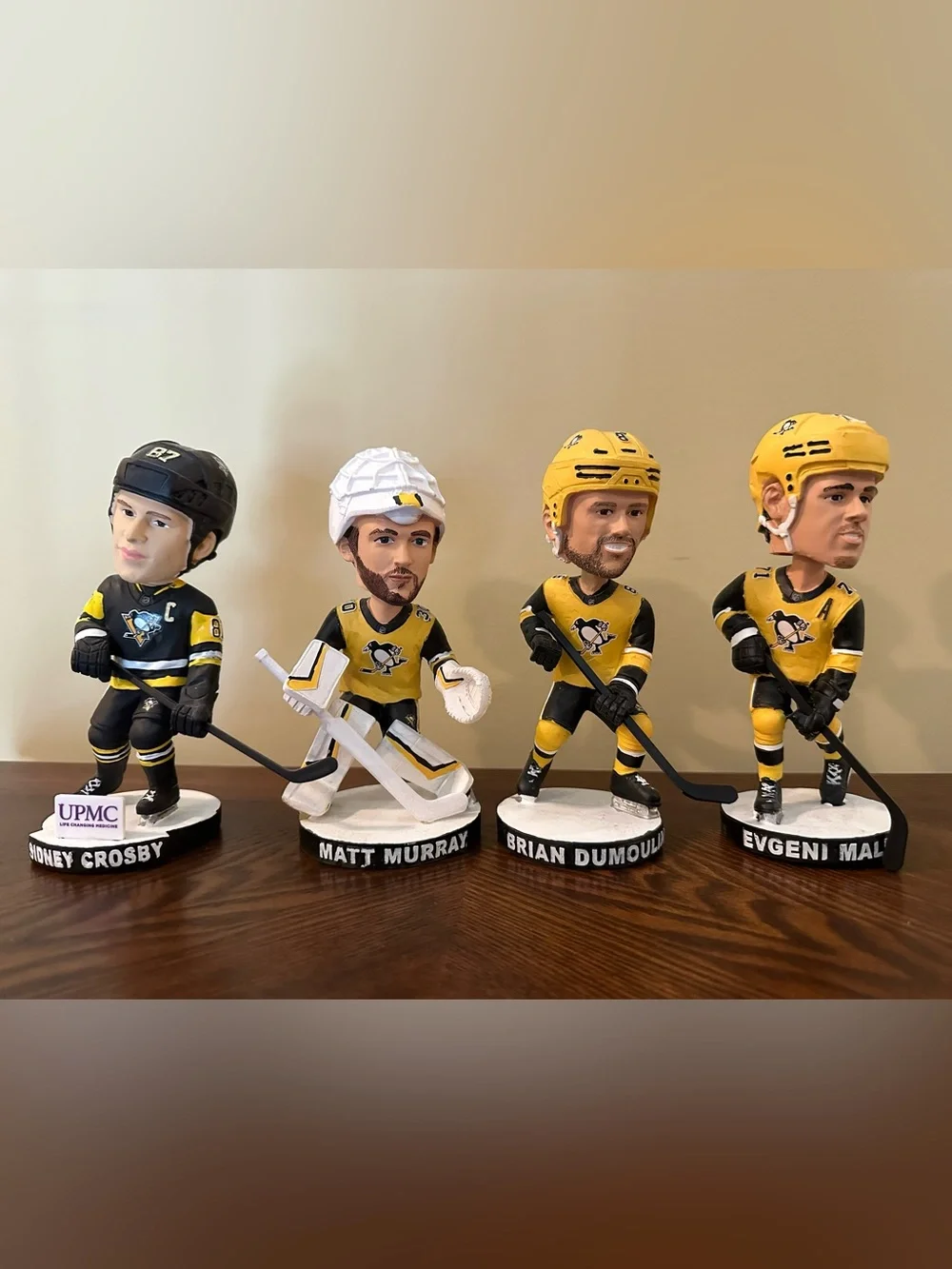 Pittsburgh Penguins Yellow & Black Hockey Bobblehead Figurines